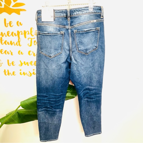 KanCan Mom High Rise Ripped Distressed Tapered Leg Denim Jeans Size 27/7 - Picture 7 of 8